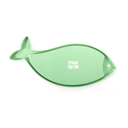 Tapis de léchage poisson silicone vert chien, chat