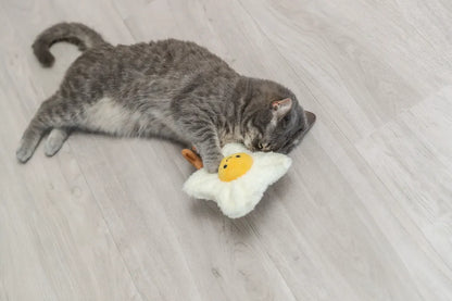 Jouet peluche oeuf au plat XXL - Chat