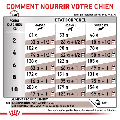Royal Canin Veterinary Gastrointestinal Low Fat Small Dog – croquettes chien