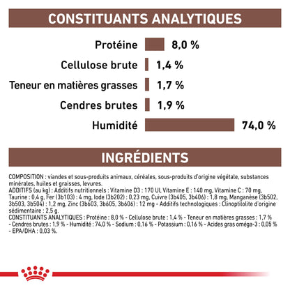 Royal Canin Veterinary Gastrointestinal Low Fat en mousse - pâtée chien