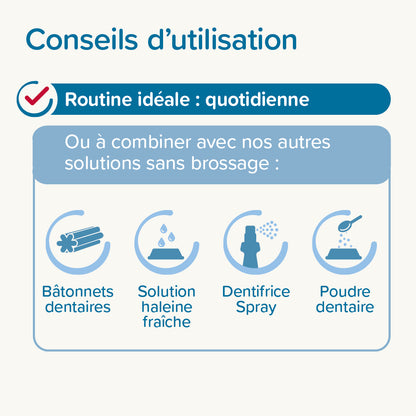 Dentifrice haleine fraîche sans rinçage chien, chat