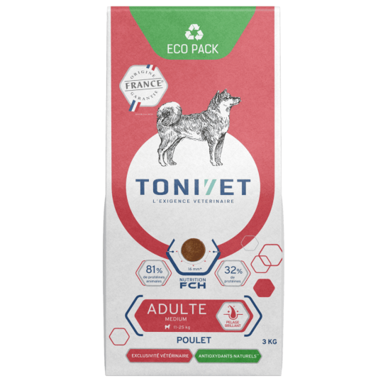 Tonivet Adulte Medium - croquettes chien