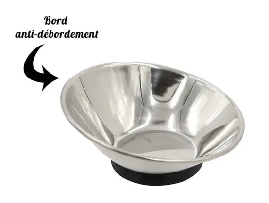 Bol en inox avec ventouse et inclinaison