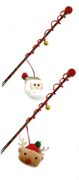 Canne à pêche peluche de Noël 40 cm chat