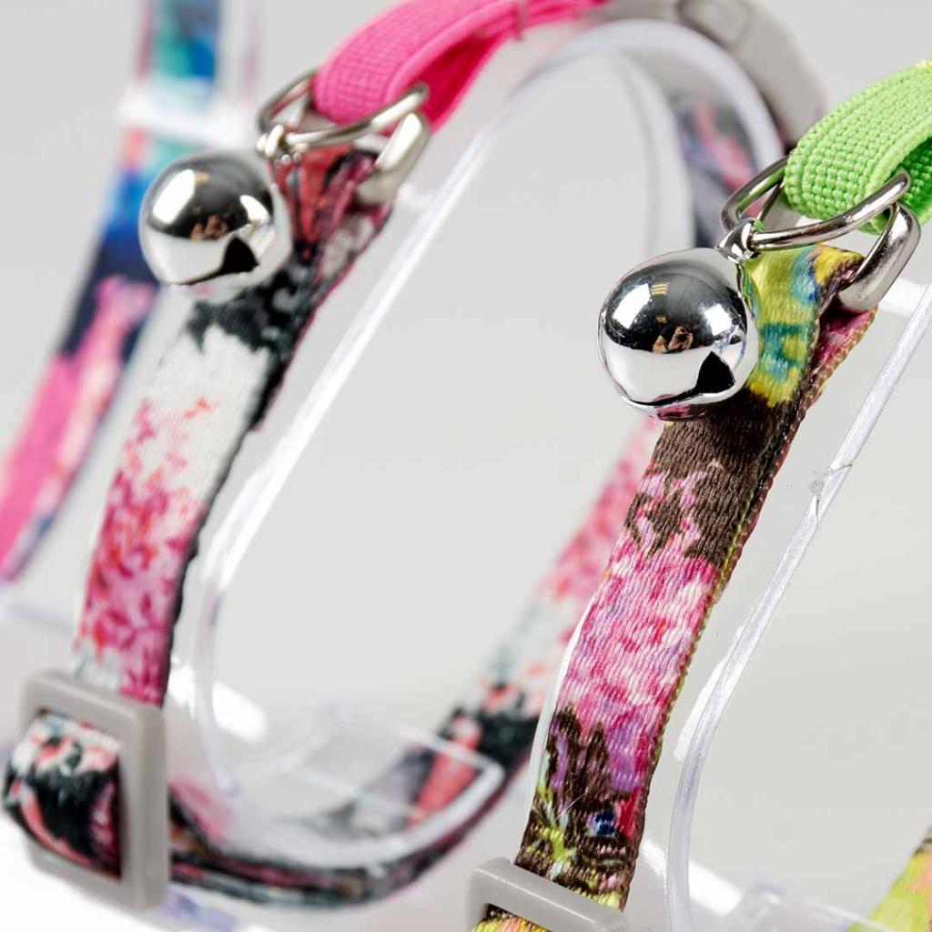 Collier Splash florale chat