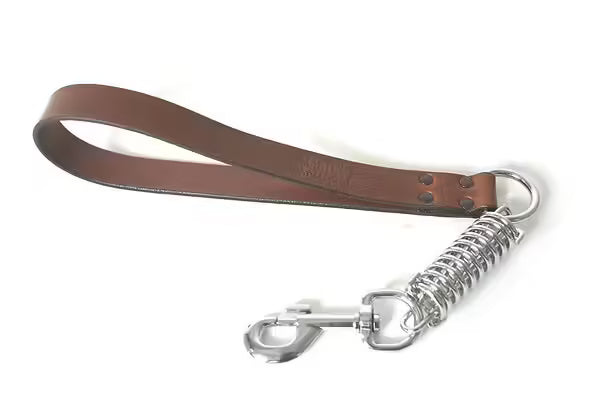 Laisse amortisseur en cuir de vachette