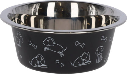 Gamelle en inox noir chien