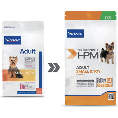 Virbac Veterinary HPM Physiologique Adult Small &amp; Toy - croquettes chien
