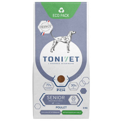Tonivet Medium &amp; Maxi Croquette Pour Chien Senior 12kg