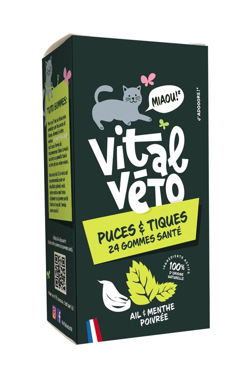 Vital Véto puces et tiques gommes à mâcher