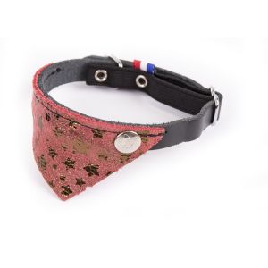 Martin Sellier - Chat - Collier cuir Miami et bandana