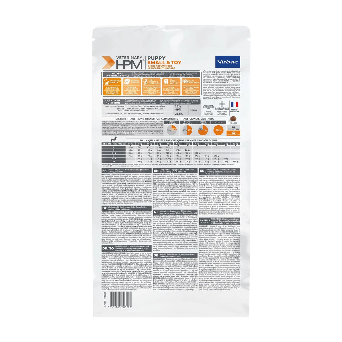Virbac Veterinary HPM Physiologique Baby Small &amp; Toy - croquettes chiot